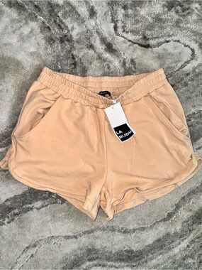High-Waist Peach Lounge Shorts